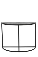 SEMICIRCLE CONSOLE TABLE ANTIQUE BLACK METAL LEG - CONSOLES, DESKS